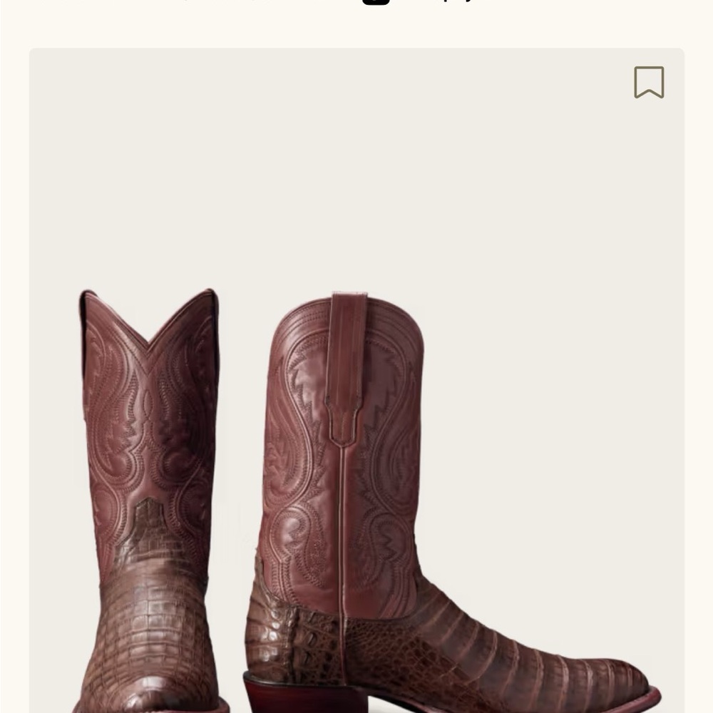 Tecovas Brown Leather Cowboy Boots, in excellent condition - Picture 4 of 4